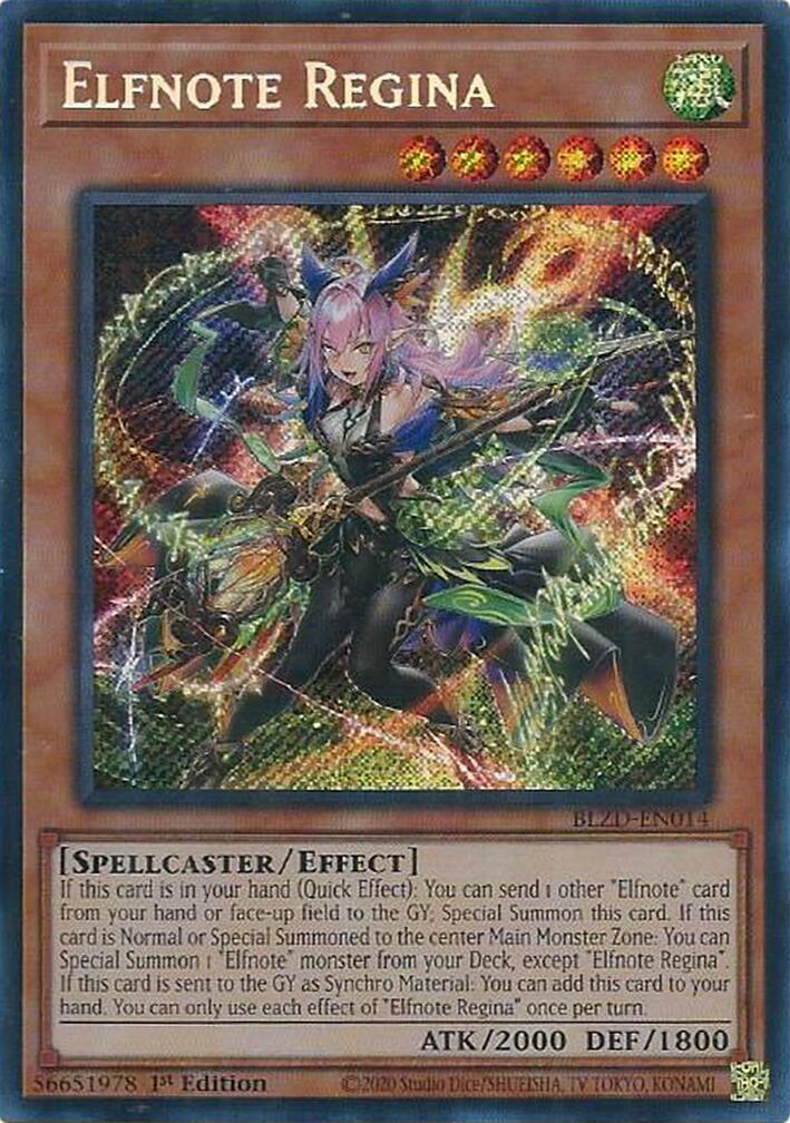 Elfnote Regina [BLZD-EN014] Secret Rare | Exor Games Truro