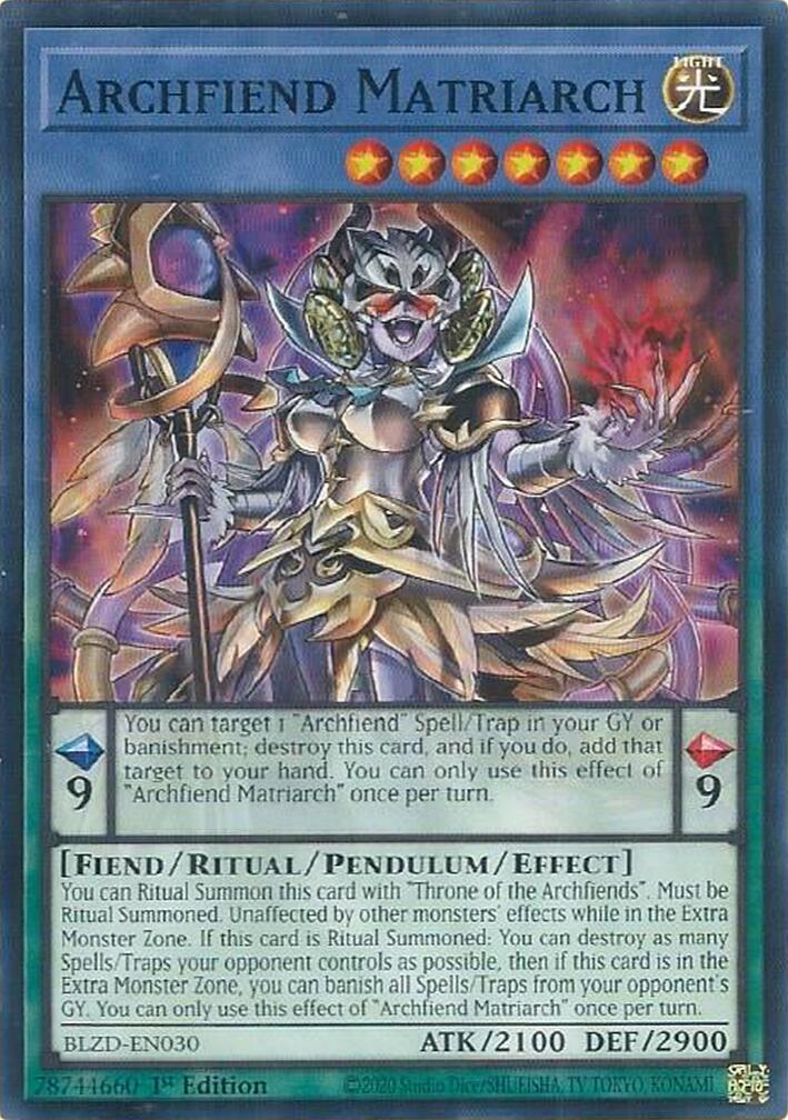 Archfiend Matriarch [BLZD-EN030] Common | Exor Games Truro