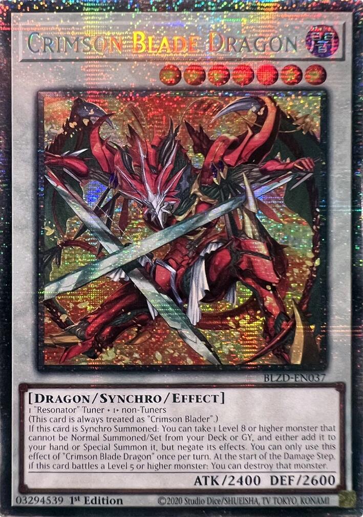 Crimson Blade Dragon (Starlight Rare) [BLZD-EN037] Starlight Rare | Exor Games Truro