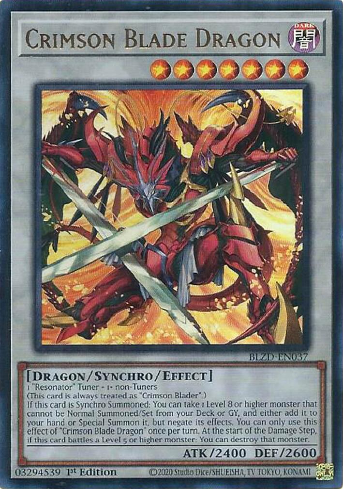 Crimson Blade Dragon [BLZD-EN037] Ultra Rare | Exor Games Truro