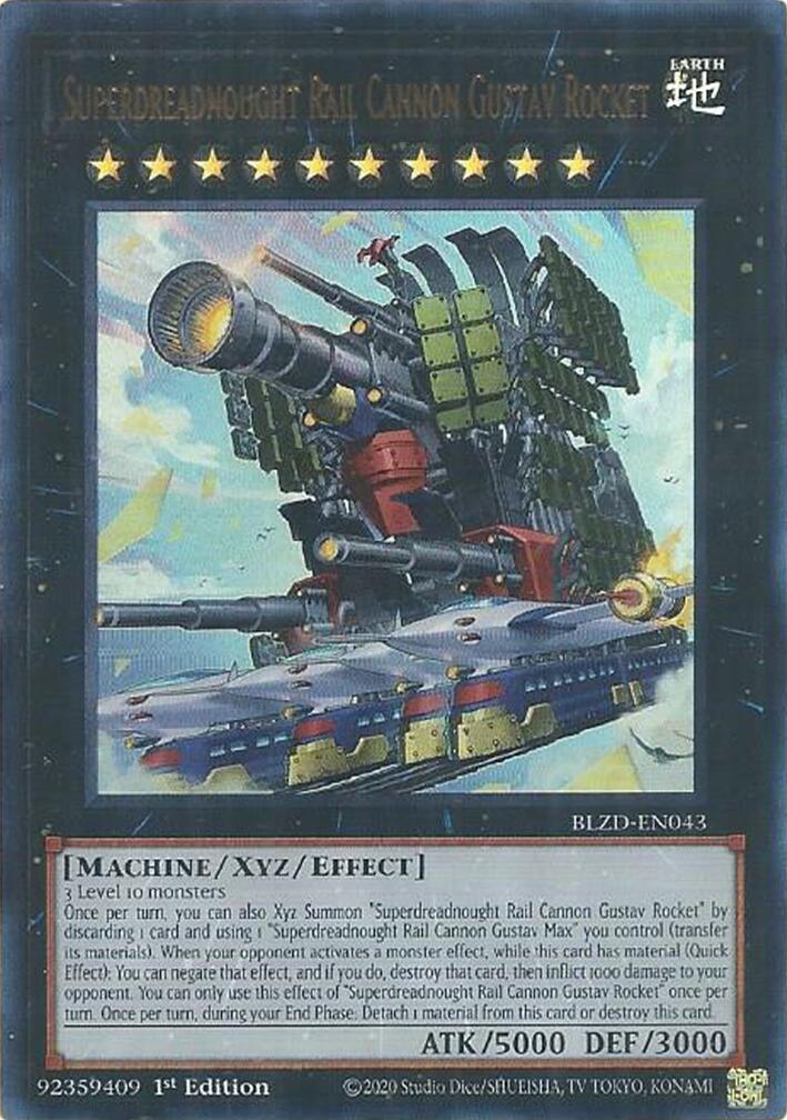 Superdreadnought Rail Cannon Gustav Rocket [BLZD-EN043] Ultra Rare | Exor Games Truro