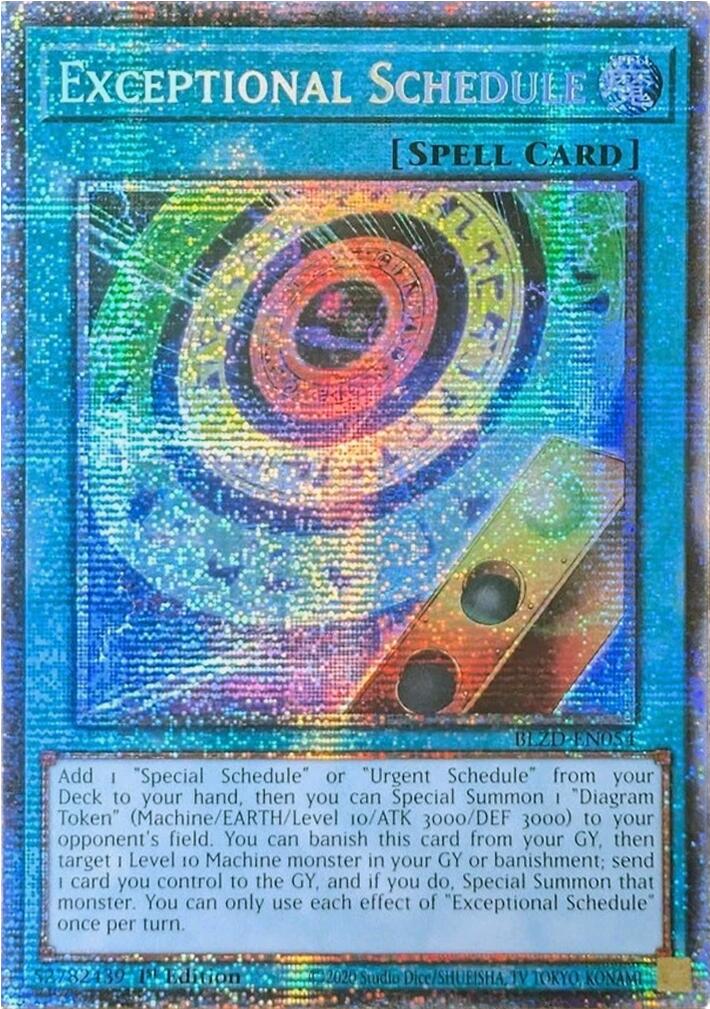 Exceptional Schedule (Starlight Rare) [BLZD-EN054] Starlight Rare | Exor Games Truro