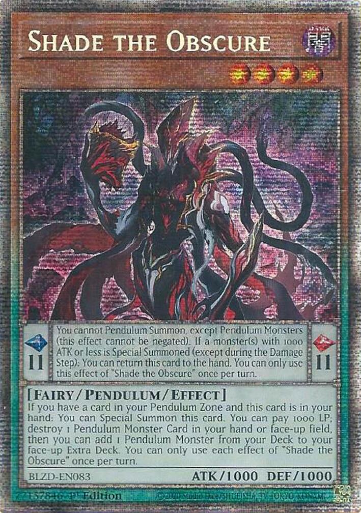 Shade the Obscure (Starlight Rare) [BLZD-EN083] Starlight Rare | Exor Games Truro