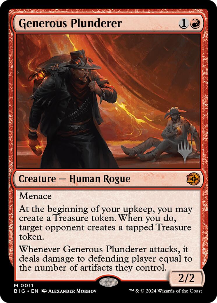 Generous Plunderer [Outlaws of Thunder Junction Promos] | Exor Games Truro