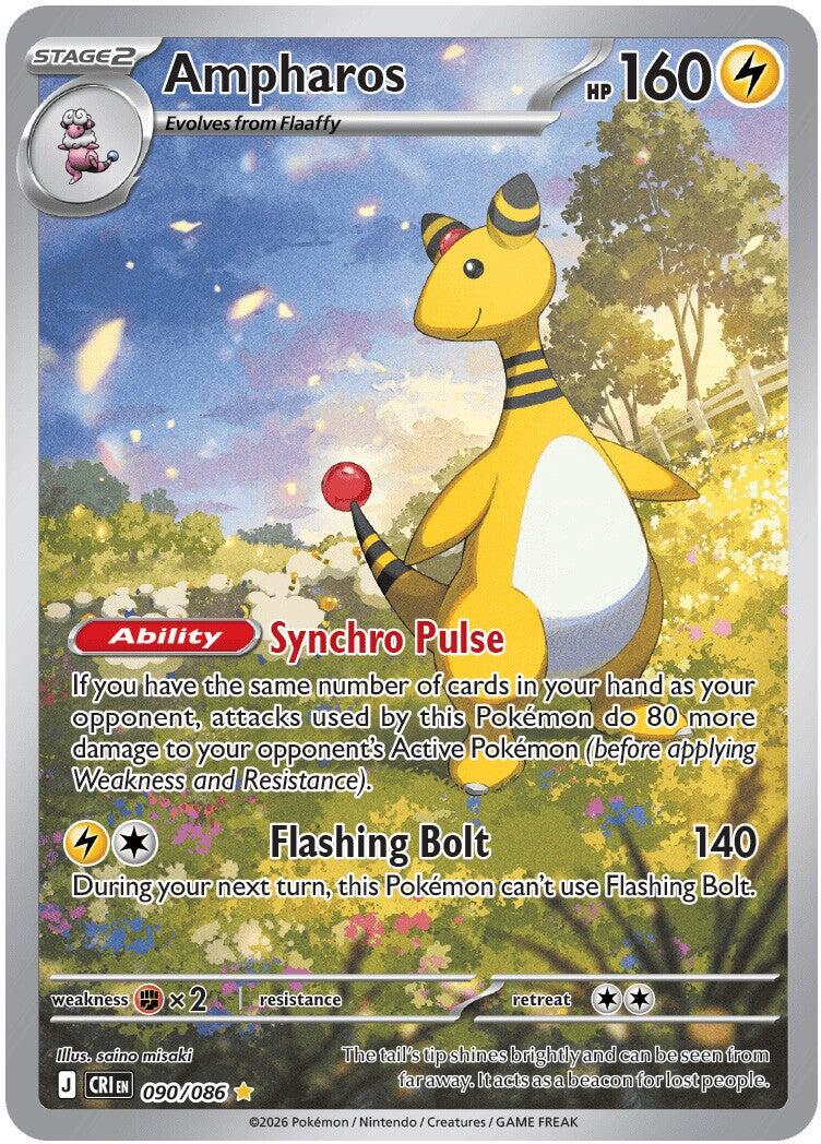 Ampharos (090/086) [Mega Evolution: Chaos Rising] | Exor Games Truro