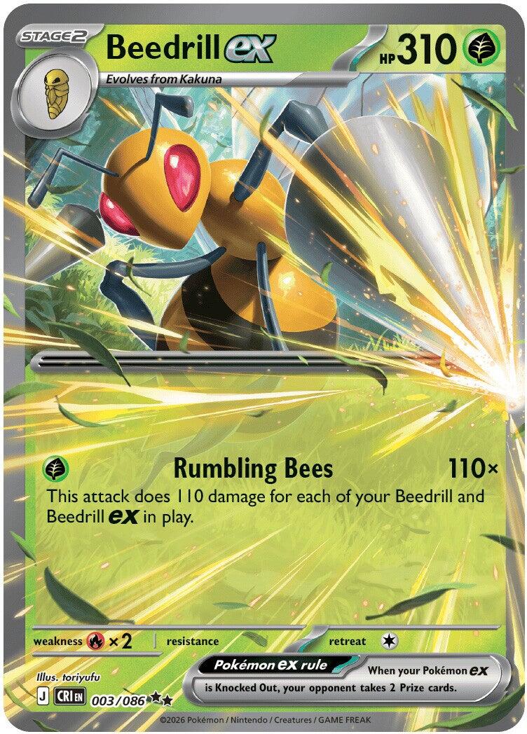 Beedrill ex (003/086) [Mega Evolution: Chaos Rising] | Exor Games Truro