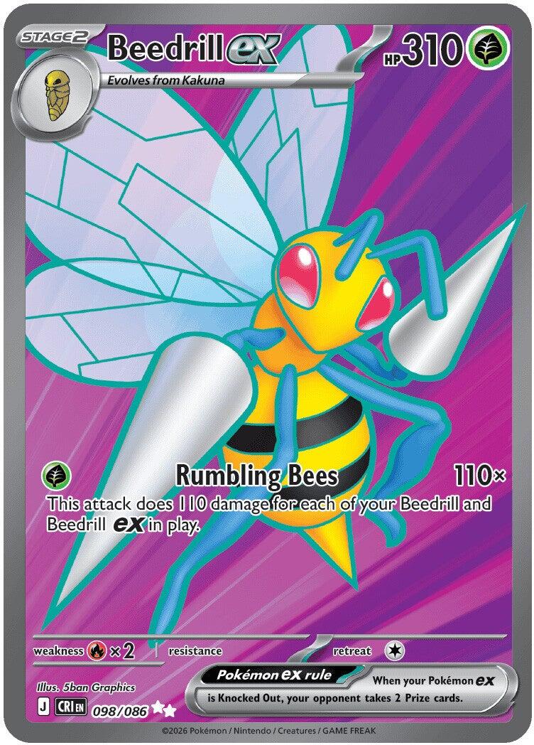 Beedrill ex (098/086) [Mega Evolution: Chaos Rising] | Exor Games Truro