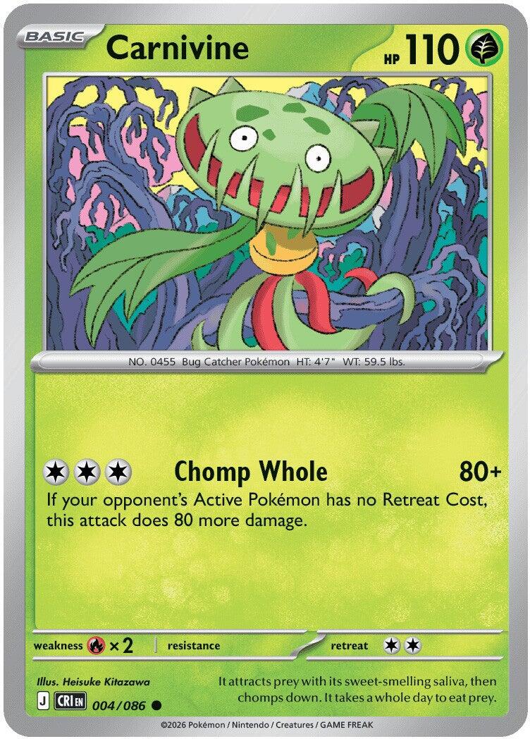 Carnivine (004/086) [Mega Evolution: Chaos Rising] | Exor Games Truro
