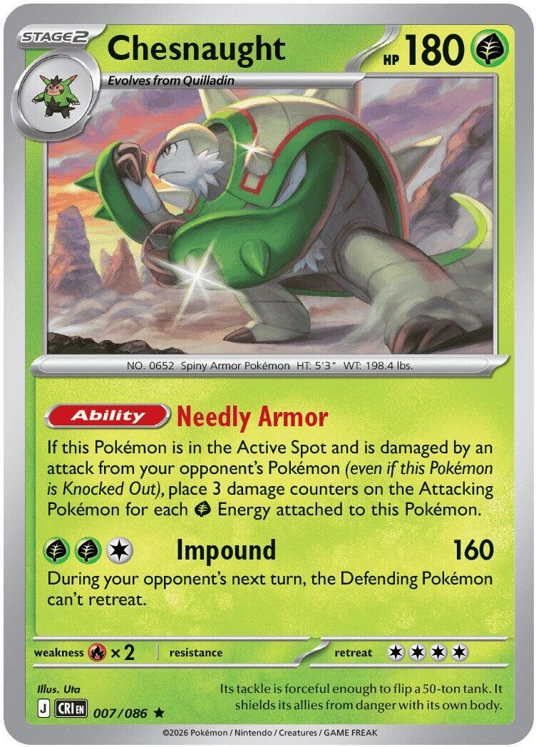 Chesnaught (007/086) [Mega Evolution: Chaos Rising] | Exor Games Truro