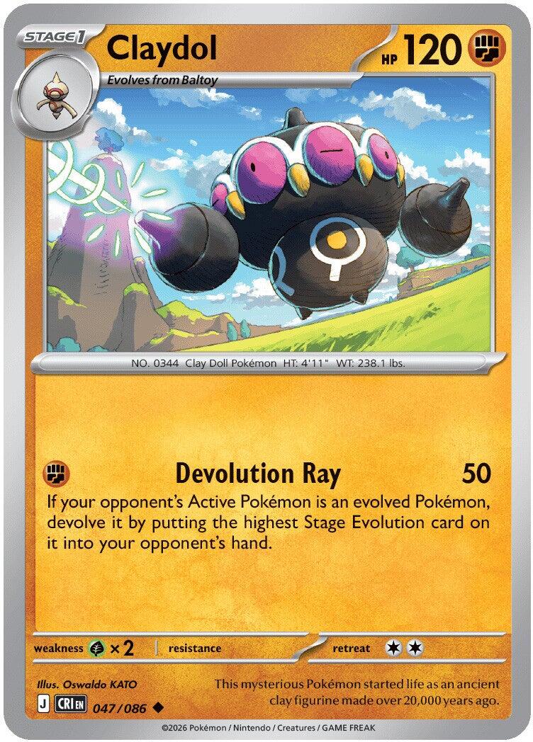 Claydol (047/086) [Mega Evolution: Chaos Rising] | Exor Games Truro