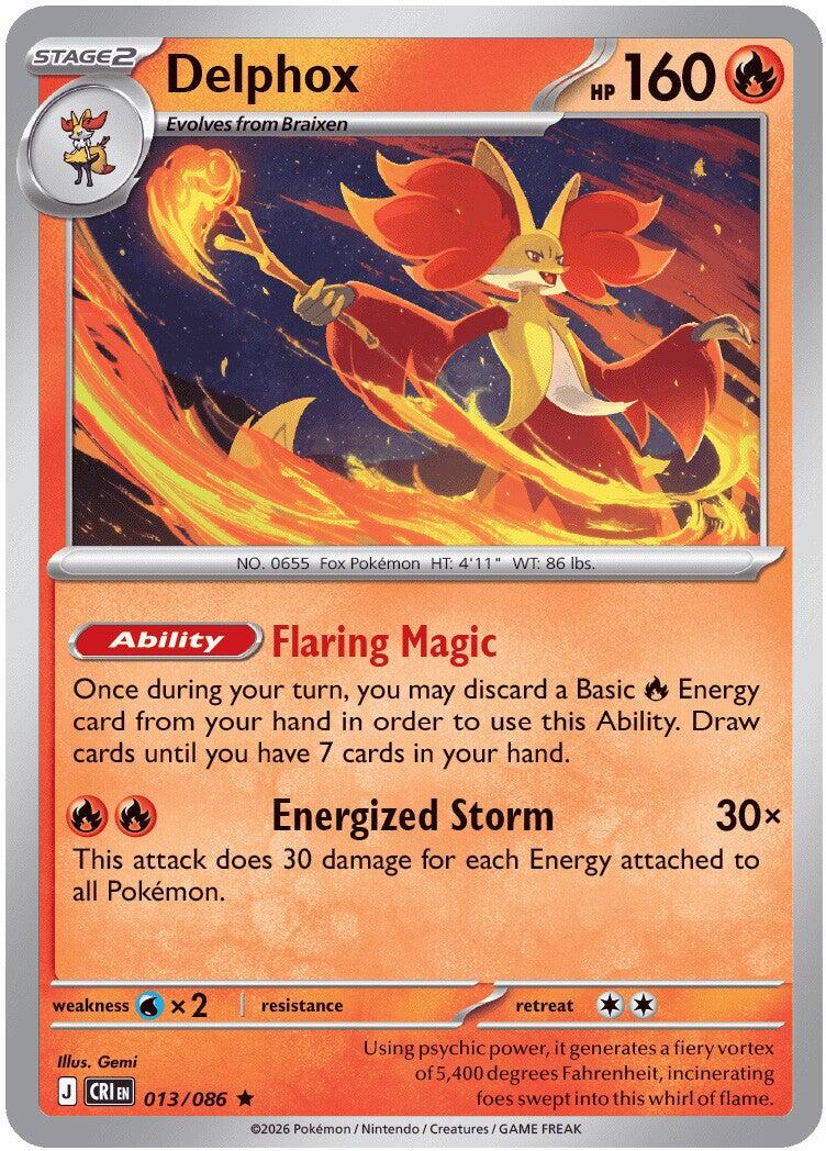 Delphox (013/086) [Mega Evolution: Chaos Rising] | Exor Games Truro