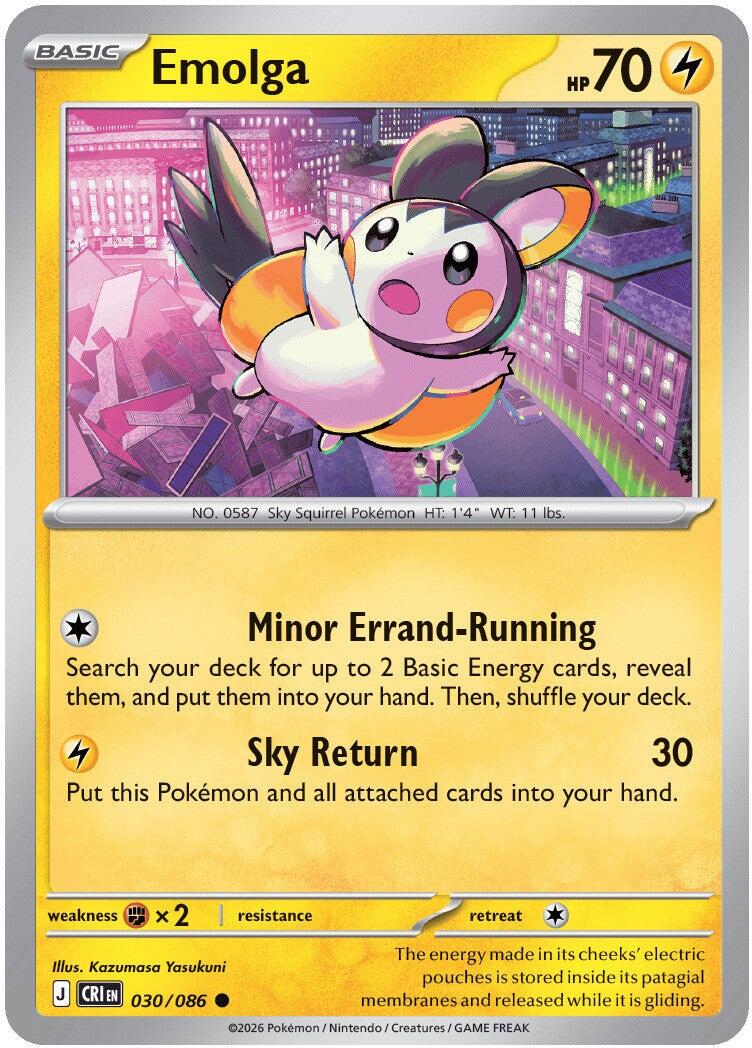 Emolga (030/086) [Mega Evolution: Chaos Rising] | Exor Games Truro