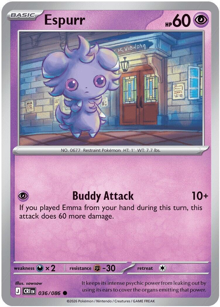 Espurr (036/086) [Mega Evolution: Chaos Rising] | Exor Games Truro
