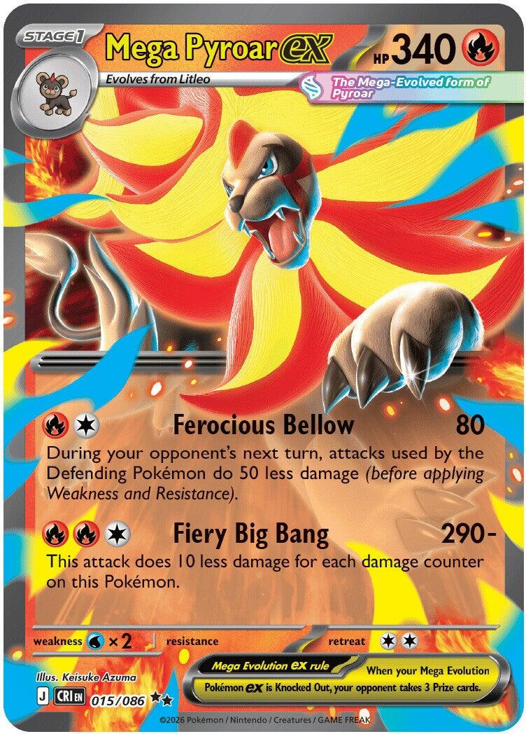 Mega Pyroar ex (015/086) [Mega Evolution: Chaos Rising] | Exor Games Truro