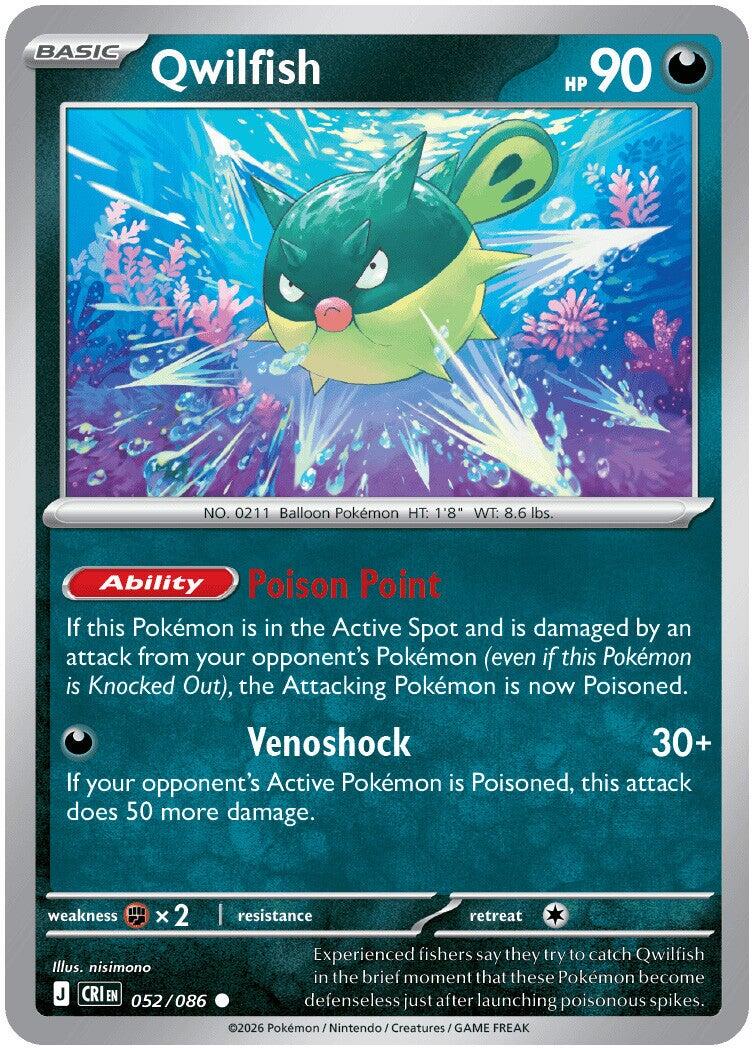 Qwilfish (052/086) [Mega Evolution: Chaos Rising] | Exor Games Truro