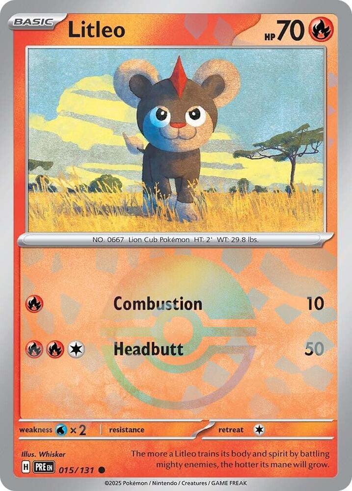 Litleo (015/131) (Poke Ball Pattern) [Scarlet & Violet: Prismatic Evolutions] | Exor Games Truro