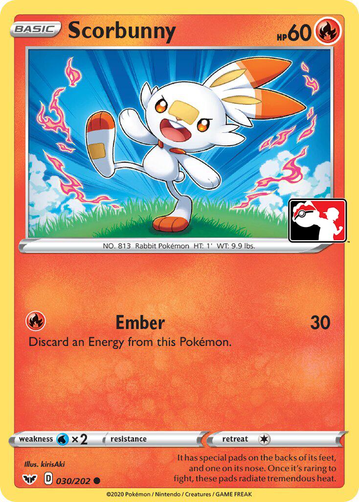 Scorbunny (031/202) (Library Exclusive) [Sword & Shield: Base Set] | Exor Games Truro