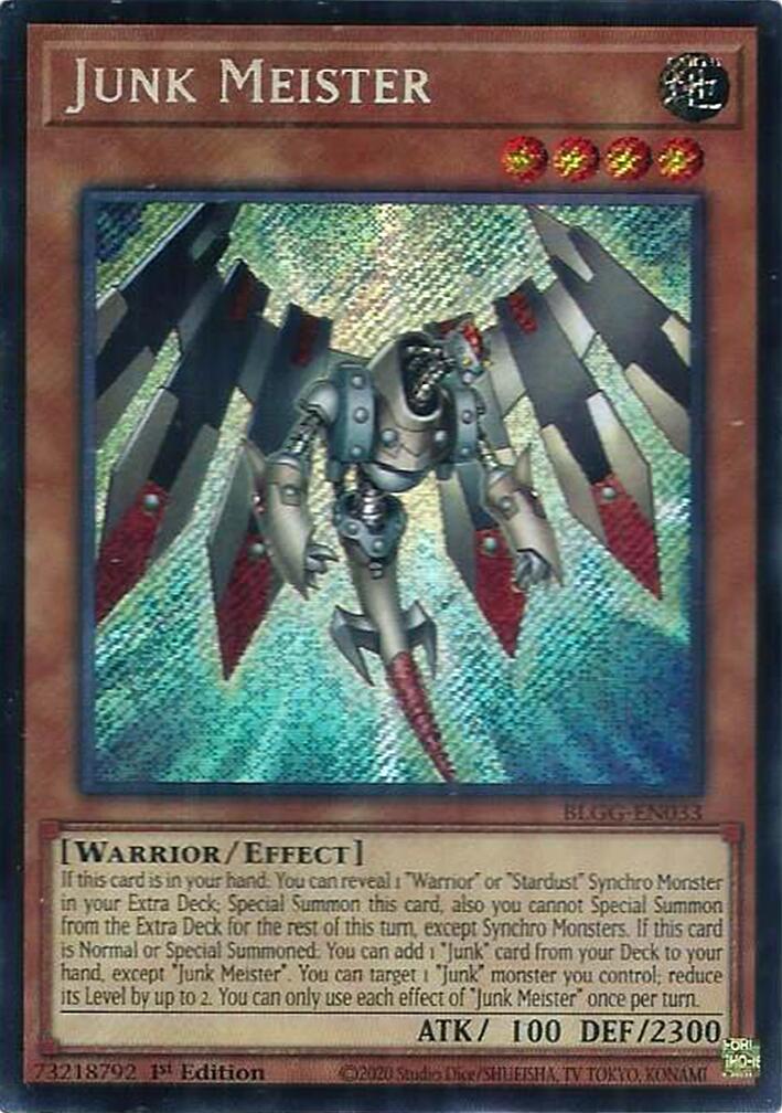Junk Meister [BLGG-EN033] Secret Rare | Exor Games Truro