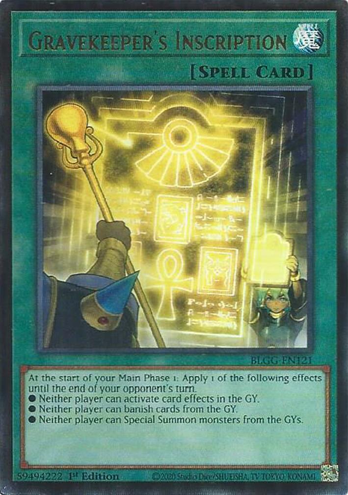 Gravekeeper's Inscription [BLGG-EN121] Ultra Rare | Exor Games Truro