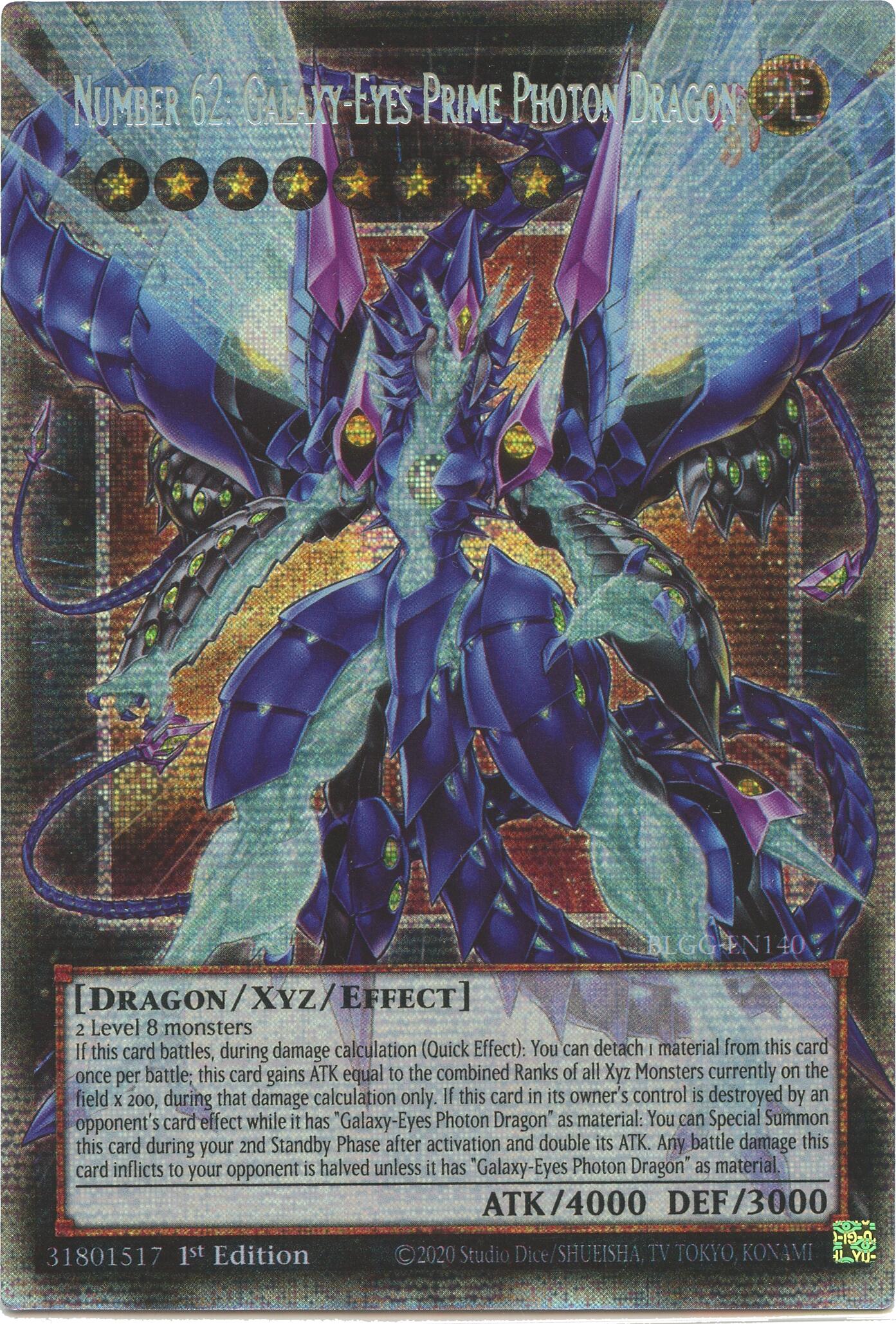 Number 62: Galaxy-Eyes Prime Photon Dragon (Starlight Rare) [BLGG-EN140] Starlight Rare | Exor Games Truro