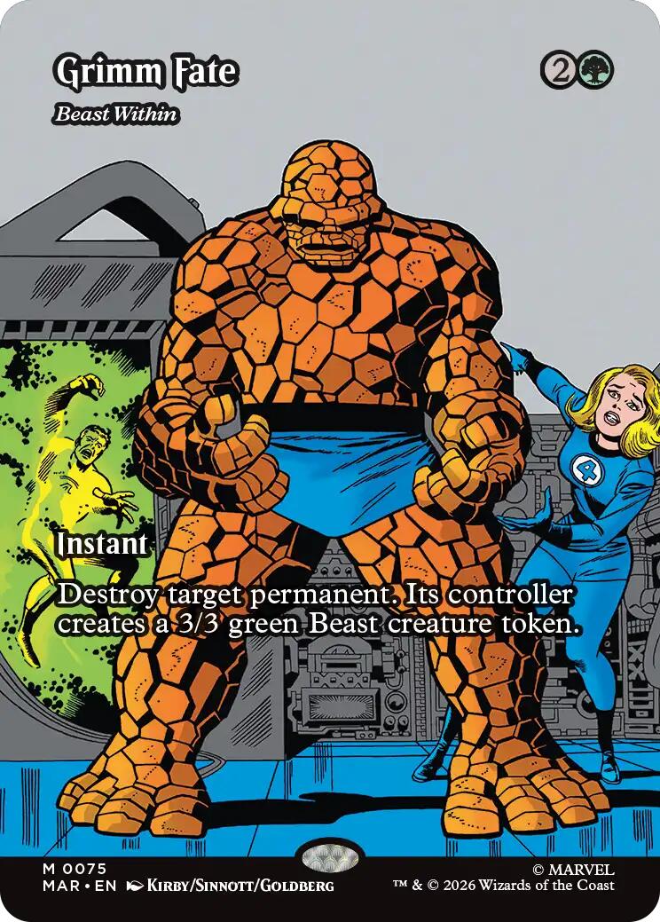 Grimm Fate - Beast Within (Borderless) [Marvel Universe: Eternal-Legal] | Exor Games Truro