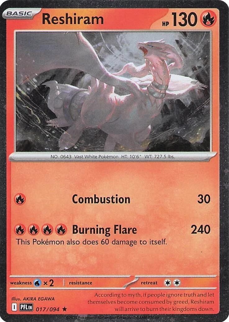 Reshiram (017/094) (Cosmos Holo) [Mega Evolution: Phantasmal Flames] | Exor Games Truro