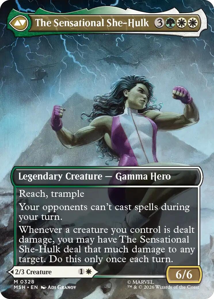 Jennifer Walters // The Sensational She-Hulk (Borderless) (0328) [Marvel Super Heroes] | Exor Games Truro