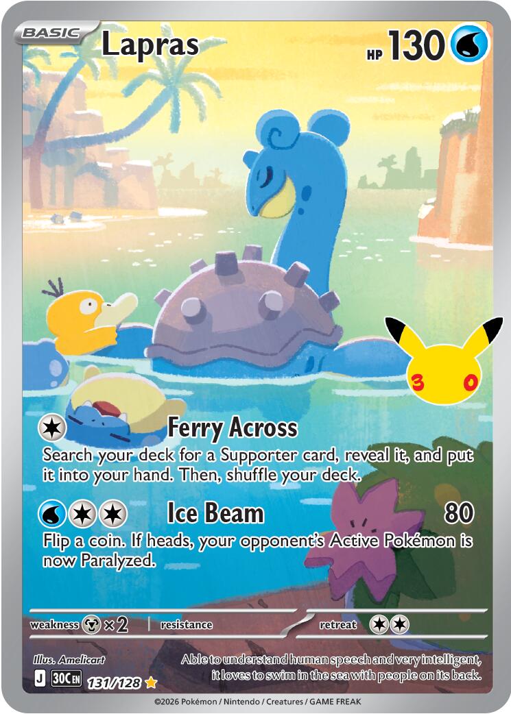 Lapras (131/128) [Mega Evolution: 30th Celebration] | Exor Games Truro