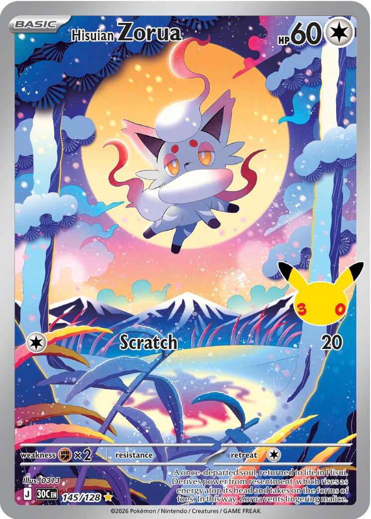 Hisuian Zorua (145/128) [Mega Evolution: 30th Celebration] | Exor Games Truro