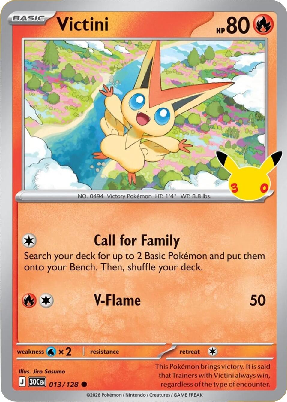 Victini (013/128) [Mega Evolution: 30th Celebration] | Exor Games Truro