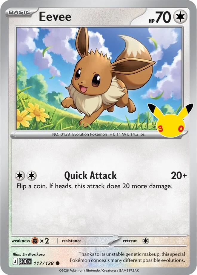 Eevee (117/128) [Mega Evolution: 30th Celebration] | Exor Games Truro