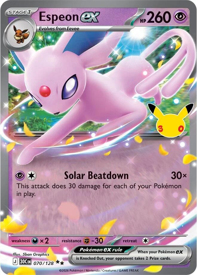 Espeon ex (070/128) [Mega Evolution: 30th Celebration] | Exor Games Truro