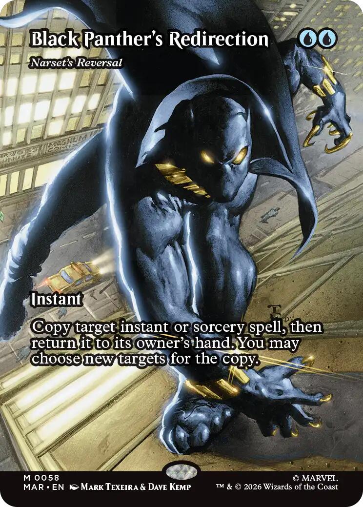 Black Panther's Redirection - Narset's Reversal (Borderless) [Marvel Universe: Eternal-Legal] | Exor Games Truro