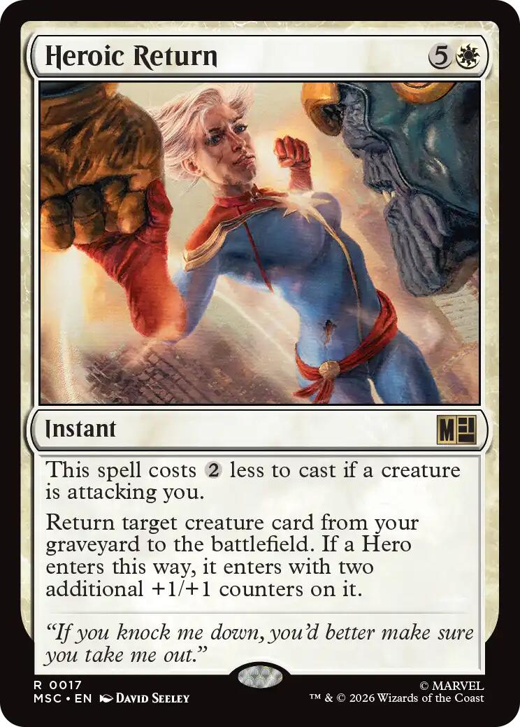 Heroic Return (Surge Foil) [Marvel Super Heroes Commander] | Exor Games Truro
