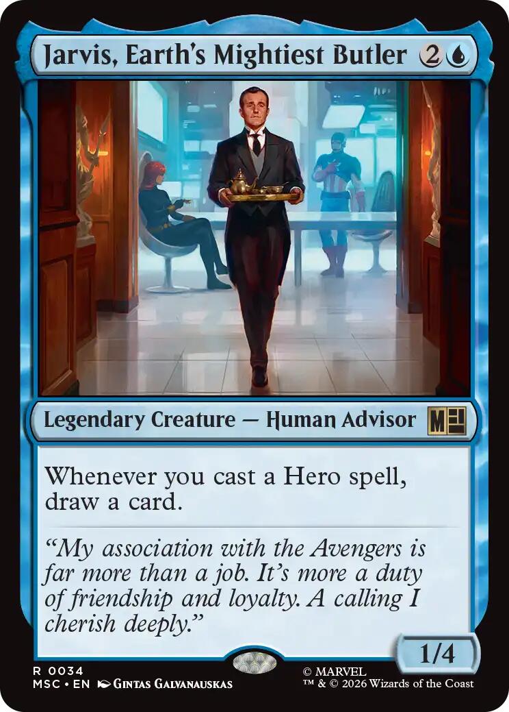 Jarvis, Earth's Mightiest Butler (Surge Foil) [Marvel Super Heroes Commander] | Exor Games Truro