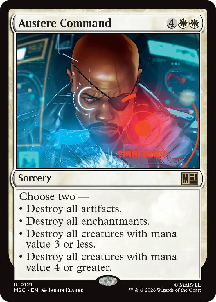 Austere Command (Surge Foil) [Marvel Super Heroes Commander] | Exor Games Truro