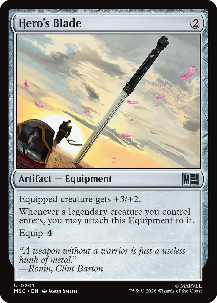 Hero's Blade (Surge Foil) [Marvel Super Heroes Commander] | Exor Games Truro