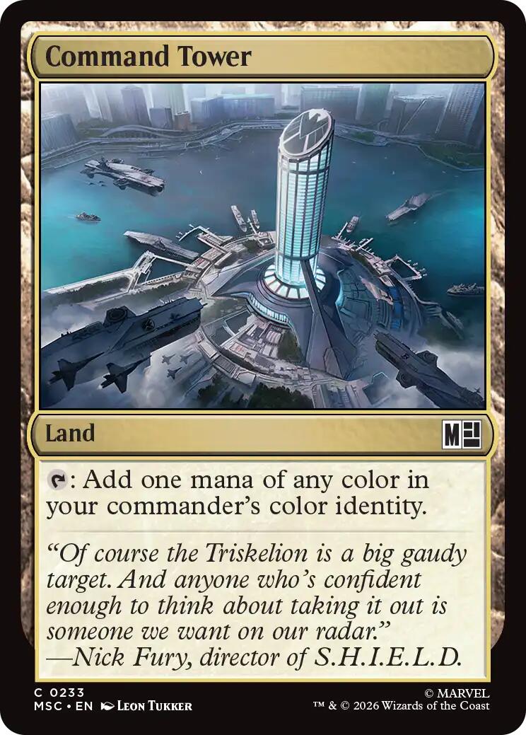 Command Tower (0233) (Surge Foil) [Marvel Super Heroes Commander] | Exor Games Truro