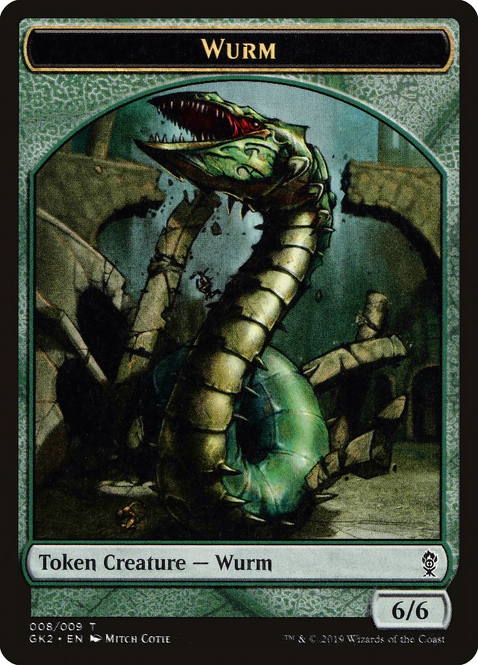 Saproling // Wurm Double-Sided Token [Ravnica Allegiance Guild Kit Tokens] | Exor Games Truro