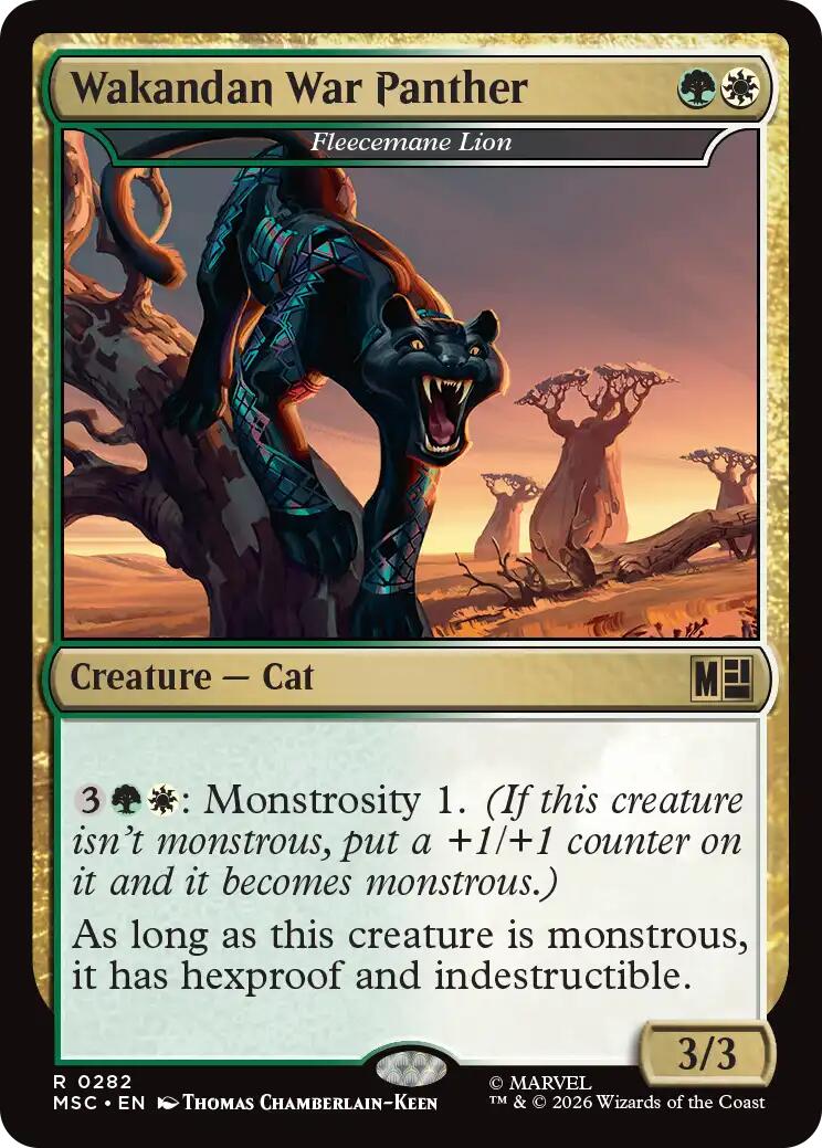 Wakandan War Panther - Fleecemane Lion (Surge Foil) [Marvel Super Heroes Commander] | Exor Games Truro