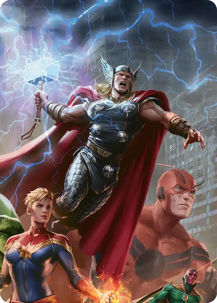 Thor, Guardian of Midgard Art Card [Marvel Super Heroes Art Series] | Exor Games Truro