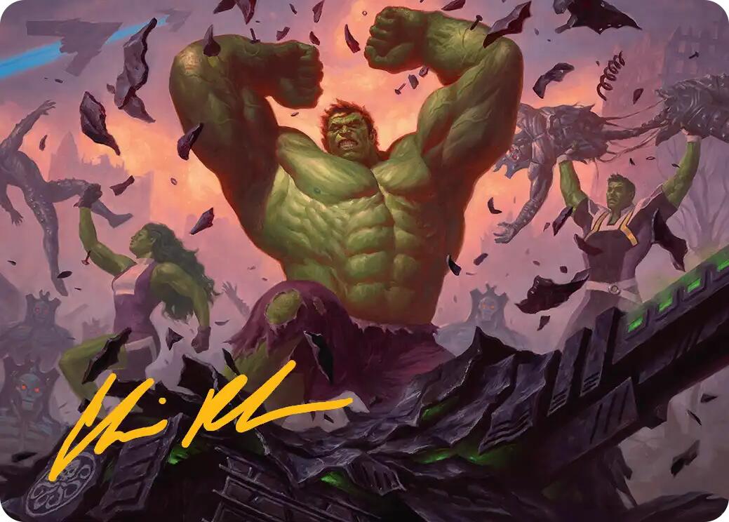 HULK SMASH! Art Card (Gold-Stamped Signature) [Marvel Super Heroes Art Series] | Exor Games Truro