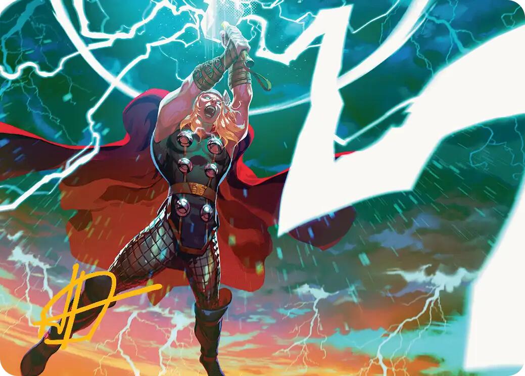 Lightning Strike Art Card (Gold-Stamped Signature) [Marvel Super Heroes Art Series] | Exor Games Truro