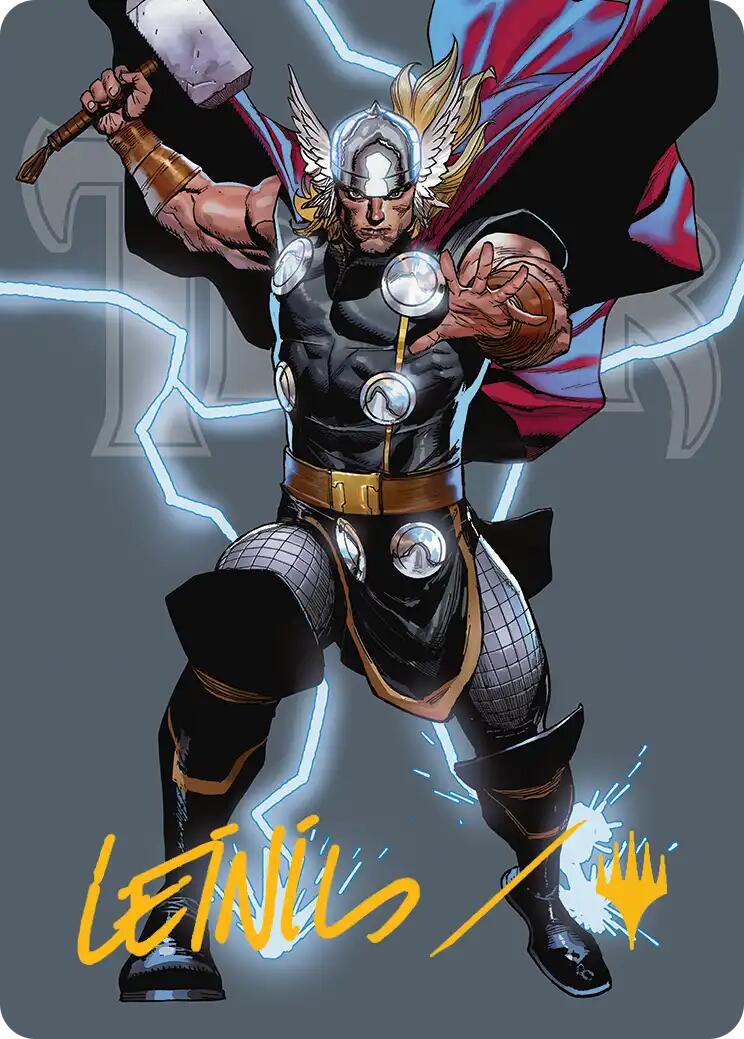 Thor, God of Thunder Art Card (Gold-Stamped Signature) [Marvel Super Heroes Art Series] | Exor Games Truro