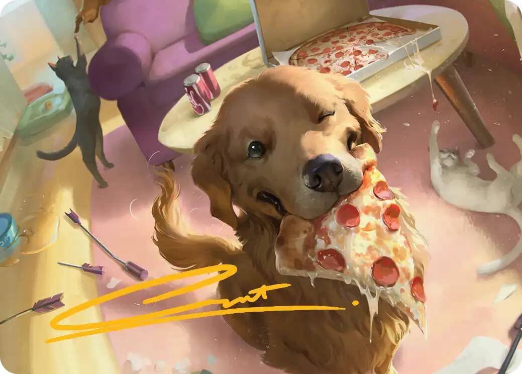Lucky the Pizza Dog Art Card (Gold-Stamped Signature) [Marvel Super Heroes Art Series] | Exor Games Truro