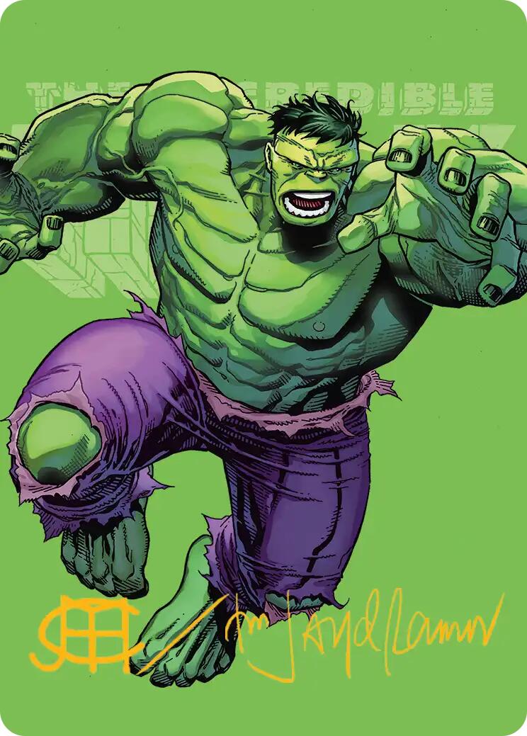 The Incredible Hulk Art Card (Gold-Stamped Signature) [Marvel Super Heroes Art Series] | Exor Games Truro