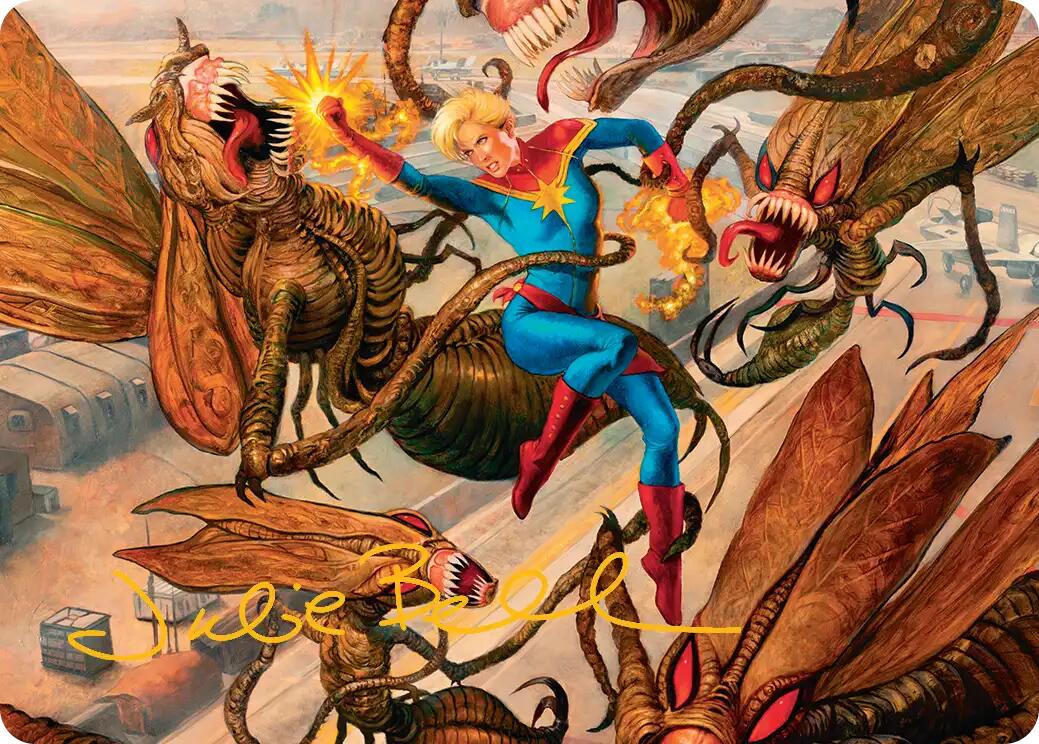 Captain Marvel, Apex Avenger Art Card (Gold-Stamped Signature) [Marvel Super Heroes Art Series] | Exor Games Truro