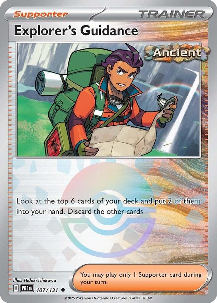 Explorer's Guidance (107/131) (Poke Ball Pattern) [Scarlet & Violet: Prismatic Evolutions] | Exor Games Truro
