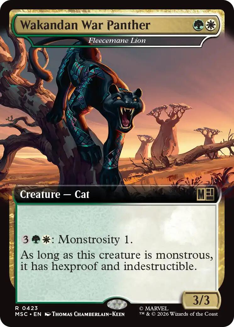 Wakandan War Panther - Fleecemane Lion (Extended Art) [Marvel Super Heroes Commander] | Exor Games Truro