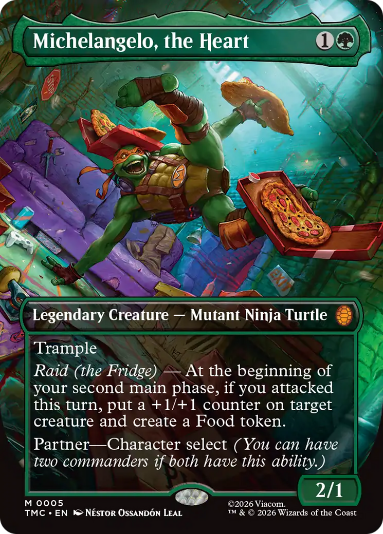 Michelangelo, the Heart (Borderless) [Teenage Mutant Ninja Turtles Commander] | Exor Games Truro